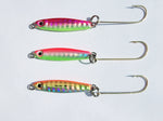 Load image into Gallery viewer, LIMITED EDITION - NEON PINK CHARTREUSE Jelifish USA Snagless Crappie Bomb®
