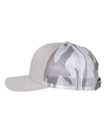Load image into Gallery viewer, Jelifish USA Embroidered Richardson 112 Trucker Hat in Silver / Grey Camo
