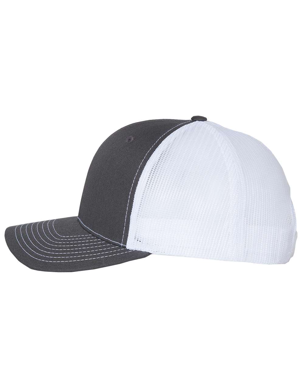 Zman Heather Grey/White Premium Trucker Cap - Fishing Hat with Snap Closure